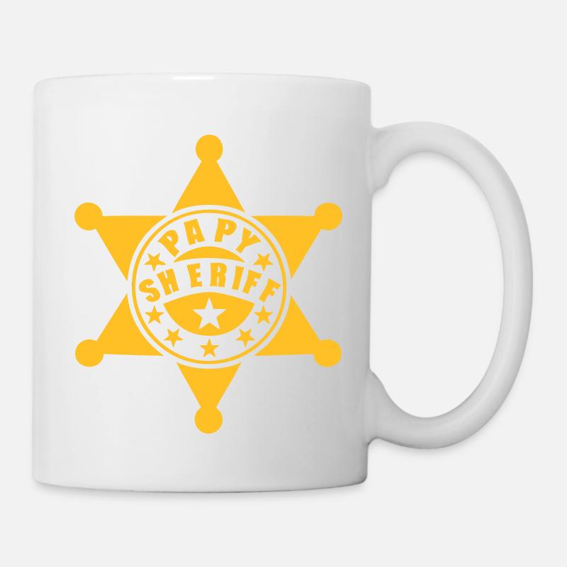 Opa Sheriff Stern 1 - Tasse - Weiß