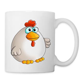 Douce poule - Mug blanc - blanc - Droite