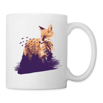 Wald Fuchs - Tasse - Weiß - Rechts
