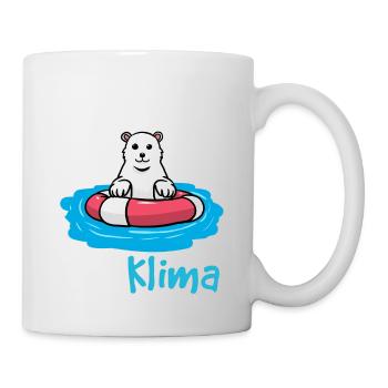 Protects the Climate Polar Bear Baby Comic Cartoon - Mug - white - Right