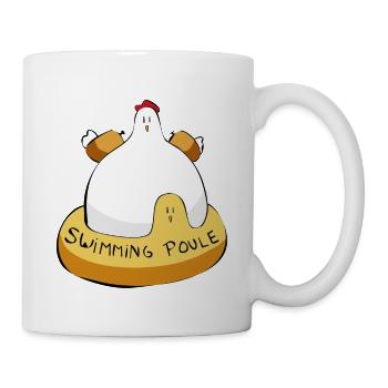 Swimming Poule - Mug blanc - blanc - Droite