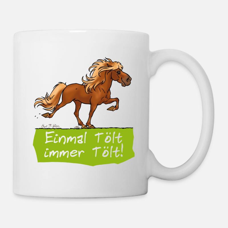 Island Pferd "Tölt" - Mug blanc - blanc