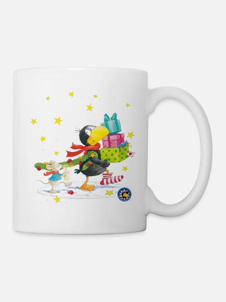 Der kleine Rabe Socke Weihnachten - Tasse - Weiß