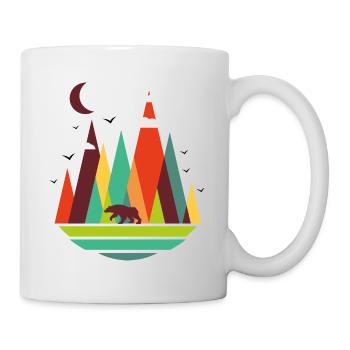 Colorful mountains bear - Mug - white - Right