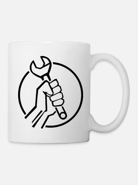 handwerker_1_f1 - Tasse - Weiß
