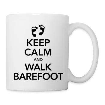 Keep Calm And Walk Barefoot - Mug - white - Right