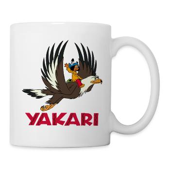 Yakari auf dem Adler - Tasse - Weiß - Rechts