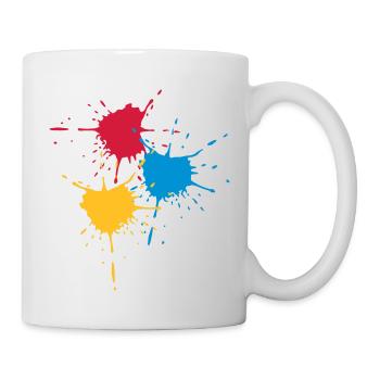 3 basic colors - Splash - V3 - Mug - white - Right