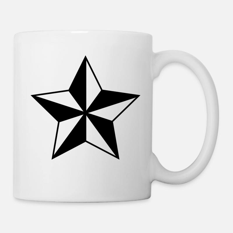 Oldschool Stern - Tasse - Weiß
