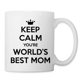 Keep calm you're world's best mom - Tasse - Weiß - Rechts