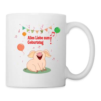 Geburtstag Geburtstag Geburtstag - Tasse - Weiß - Rechts