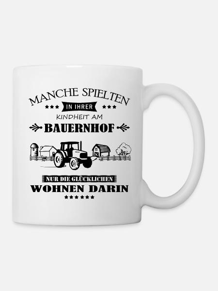 cooler Spruch: Bauernhof - Tasse - Weiß