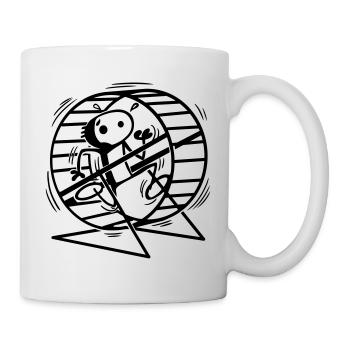 Willy im Hamsterrad - Tasse - Weiß - Rechts