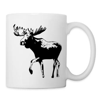 elch - elk - moose - jagd - jäger - Tasse - Weiß - Rechts