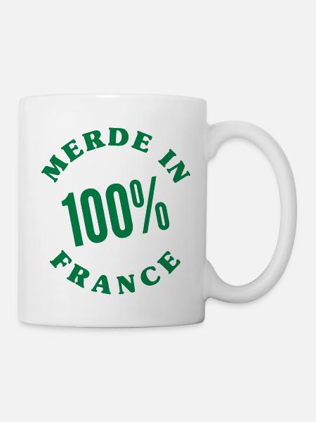 Merde in France_V1 - Tasse - Weiß