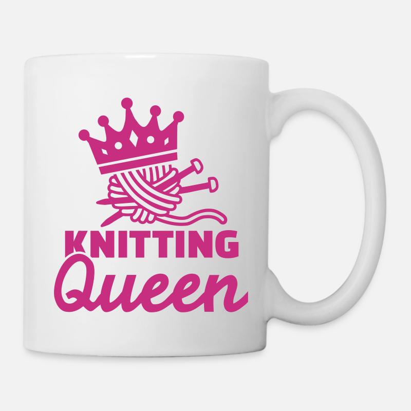 Knitting Queen - Mug blanc - blanc