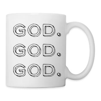 GOD. Inscription noir | Design chrétien - Mug blanc - blanc - Droite