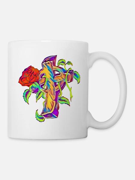 Celtic Cross - Mug - white