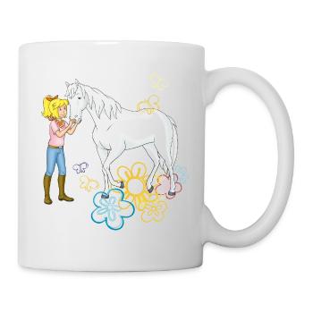 Bibi und Tina 'Sabrina mit Bibi im Blumenmeer' - Tasse - Weiß - Rechts
