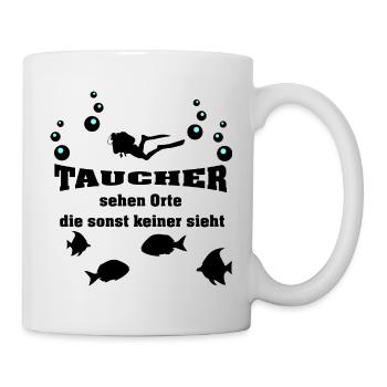 Taucher - Tasse - Weiß - Rechts