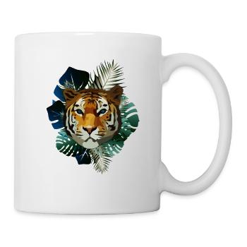 poly tiger jungle blue-isch - Tasse - Weiß - Rechts