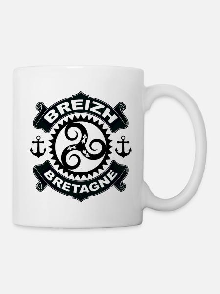 bretagne breizh triskel 14 - Mug blanc - blanc