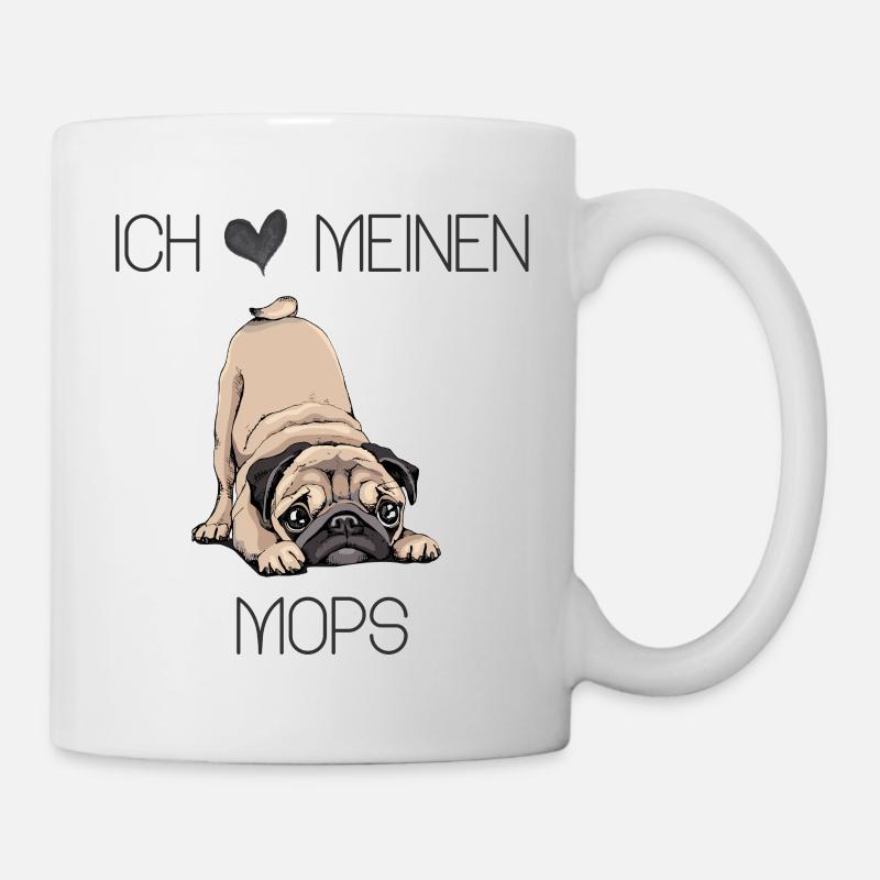 ich liebe meinen Mops - Tasse - Weiß