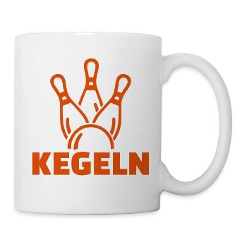Kegeln - Tasse - Weiß - Rechts