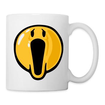 Smiley scream - Tasse - Weiß - Rechts