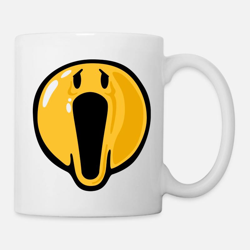 Smiley scream - Mug - white