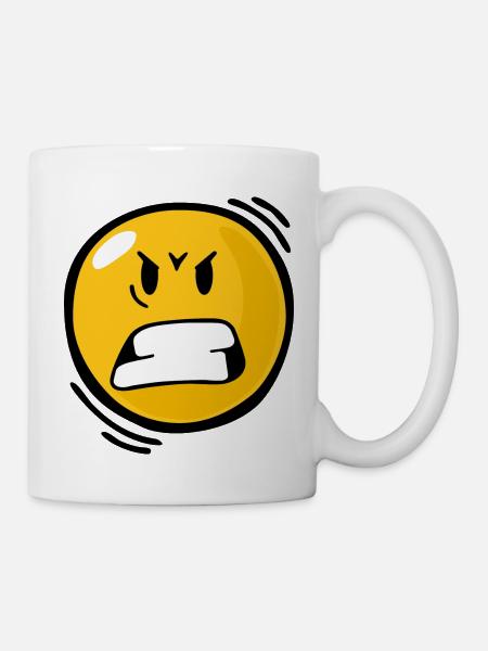 Smiley Anger - Tasse - Weiß