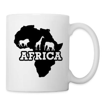 Afrika - Tasse - Weiß - Rechts