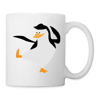 Penguin stands on one leg - Mug - white - Right