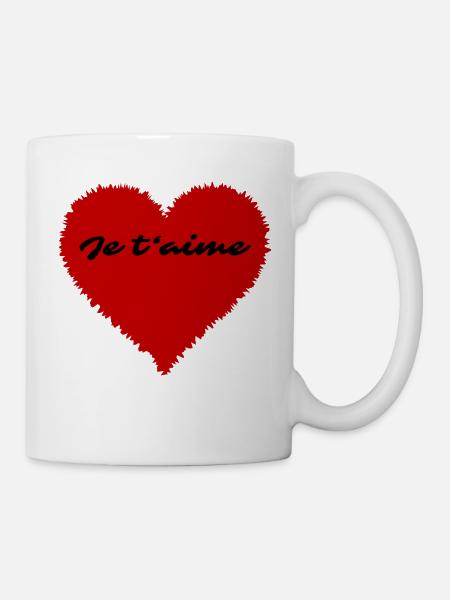 Je t'aime - Je t'aime - coeur - Mug blanc - blanc