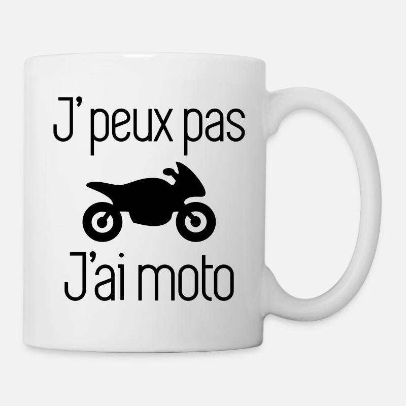 J'peux pas j'ai moto - Mug blanc - blanc