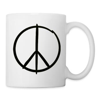 Signe de paix - Mug blanc - blanc - Droite