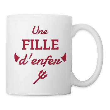 Fils / Fille / Enfant / Ado / Naissance / Bébé - Mug blanc - blanc - Droite