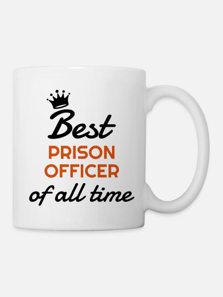 Gefängniswärter / Gefängnis / Polizei / Zelle - Tasse - Weiß