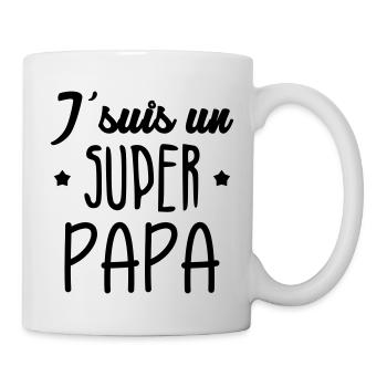 Papa Fête des Pères Naissance Bébé Anniversaire - Mug blanc - blanc - Droite