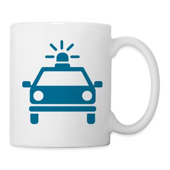 Polizei - Tasse - Weiß - Rechts