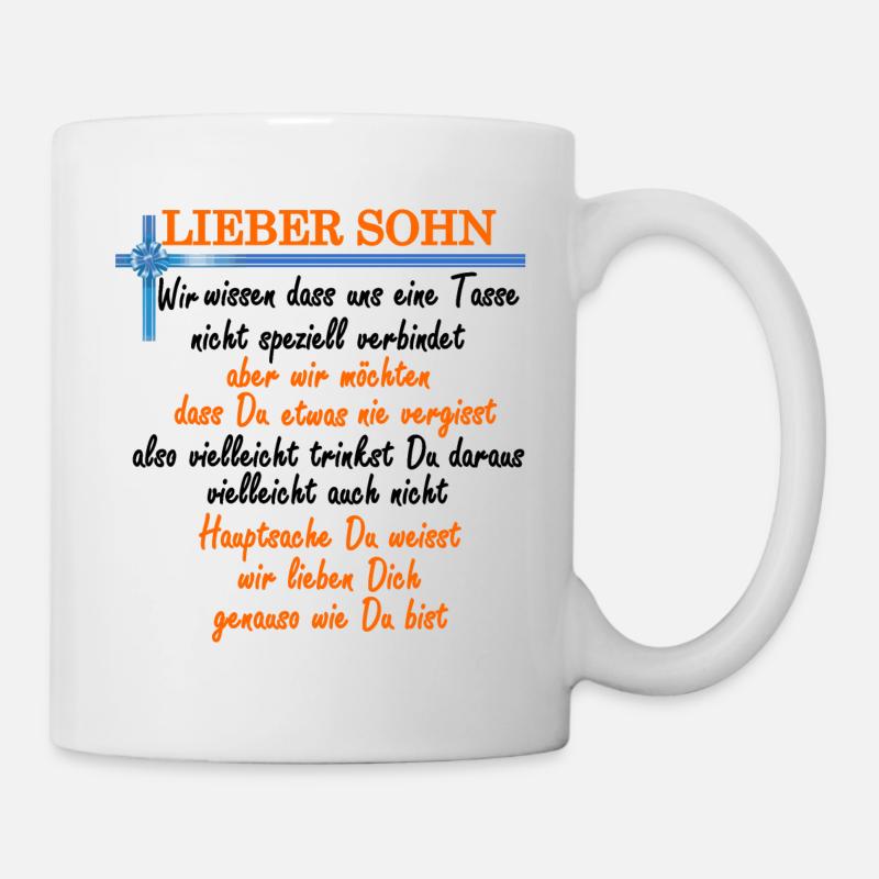 Lieber Sohn - Tasse - Weiß
