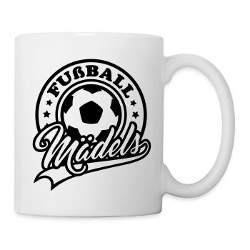 Fußball Mädels - Tasse - Weiß - Rechts