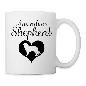 Australian Shepherd Aussie herding dog gift - Mug - white - Right