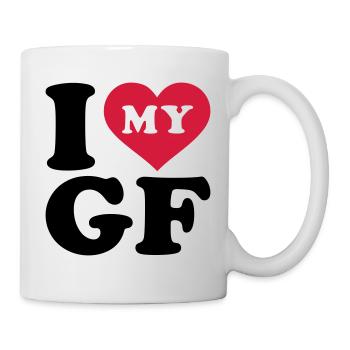 I love my girlfriend - Tasse - Weiß - Rechts