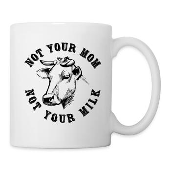 Vegan Veganer Veganerin Milch Schwarz - Tasse - Weiß - Rechts