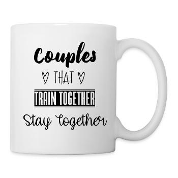 Couples that train together stay together - Mug - white - Right