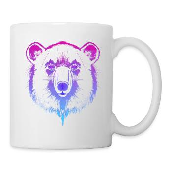 Bär (Zeichnung, bunt) - Tasse - Weiß - Rechts