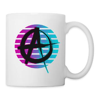 Anarchist Anarchismus Anarchie Neon Symbol - Tasse - Weiß - Rechts