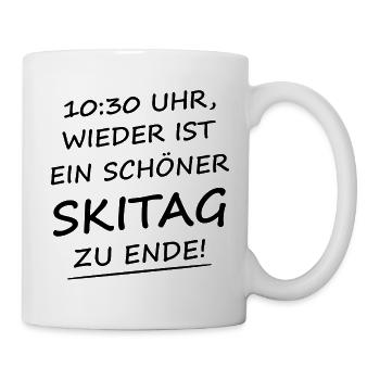 10 30 Uhr Wieder Ist Ein Schöner Skitag Zu Ende - Tasse - Weiß - Rechts