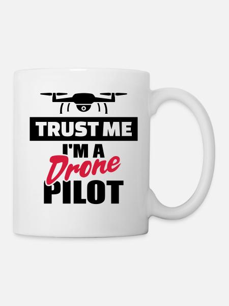 drone - Mug blanc - blanc
